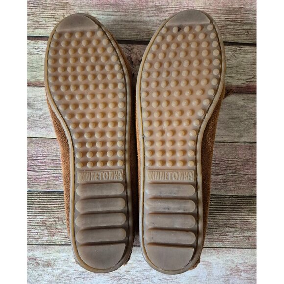 Minnetonka Women's Brown Slip On Southwest Moccasins Shoes Size 9 Embroidered - Picture 8 of 11